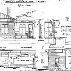 LNE Railway Great Central Section - Details of Buildings on Up and Down Platforms - Aylesbury Station [1924]