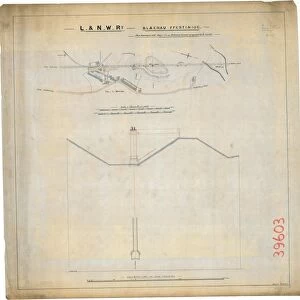 L&NW RY Blaenau Ffestiniog - Plan showing shaft in Ffestiniog Tunnel including cross section [1897]