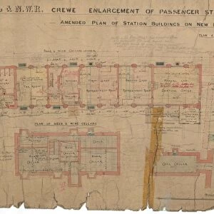 L&NWR Crewe Enlargement of Passenger Station - Amended Plan of Station Buildings [1905]