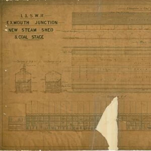 L&SWR Exmouth Junction New Steam Shed & Coal Stage Drawing No. 04