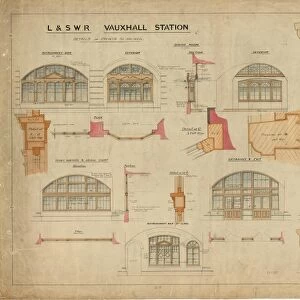L&SWR Vauxhall Station - Details of Fronts to Arches [1889]