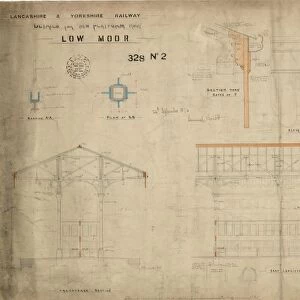 L&YR Low Moor Station - Details for New Platform Roof [1874]