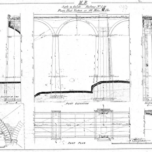 M. R. Settle to Carlisle Railway No. 1 - Dents Head Viaduct at 16m 44chs [1872]