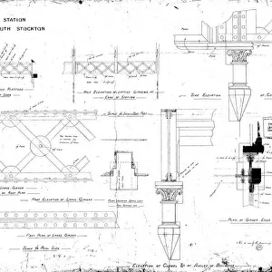 N. E. R New Station at South Stockton [Thornaby] Details for Girders [1881]