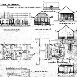 N. E. R Thornaby Station Alterations to Booking and Parcels Office [1913