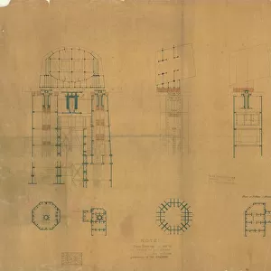 Royal Albert Bridge Saltash - Drawing of columns [N. D]