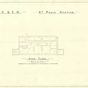 S. E & C. R St Pauls STation - Attic Floor [N. D]