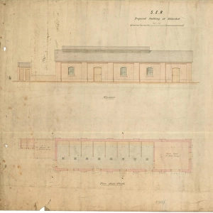 S. E. R Proposed Stabling at Aldershot - Elevation, Plan and Sections [N. D. ]