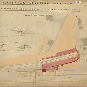 S. R. Beckhenham Junction Station - Temporary Lengthening of Down Bay Platform [c1925]