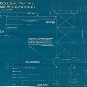 S. R. Halwill Junction Water Tank Structure. General Arrangement - Water Supply to Column