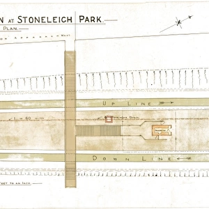 S. R. New Station at Stoneleigh Park, Drainage Plan [1932]