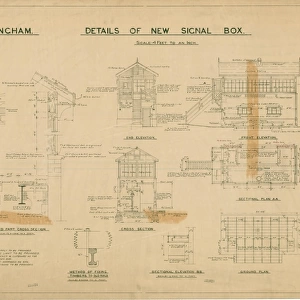S. R. Wokingham. Details of New Signal Box [1932]