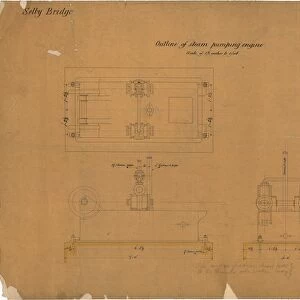 Selby Bridge - Outline of Steam Pumping Engine [1889]