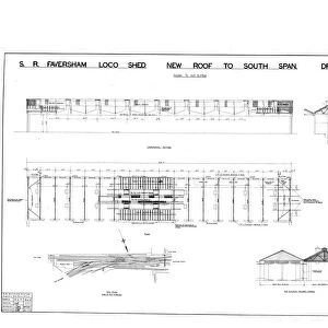 Southern Railway Faversham Station - Loco Shed New Roof South Span Drawing No. 1