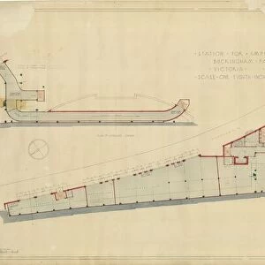 Station for Imperial Airways Buckingham Palace Road Victoria - Basement Plan [1936]