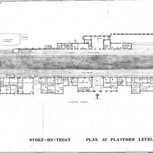 Stoke Station Improvements Plan at Platform Level as Existing [1964]
