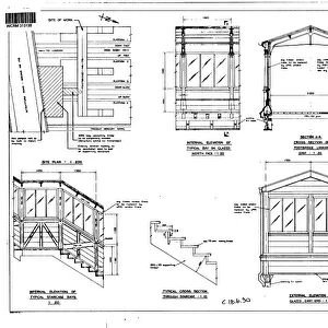 Wolverton Station Refurbishment of Existing Footbridge Drawing 2 [c1990]