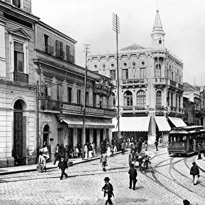 BRAZIL: SAO PAULO. View of Largo de Thesouri in Sao Paulo, Brazil. Photograph, early 20th century