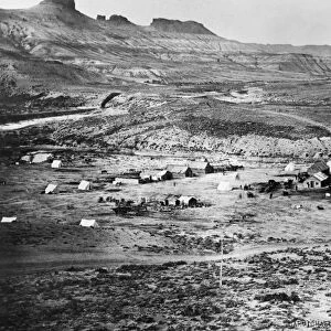 WYOMING TERRITORY, c1868. Carmichaels Camp in Bitter Creek Valley, Wyoming Territory
