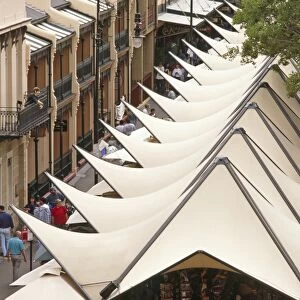 Australia, New South Wales, Sydney, The Rocks Market, elevated view