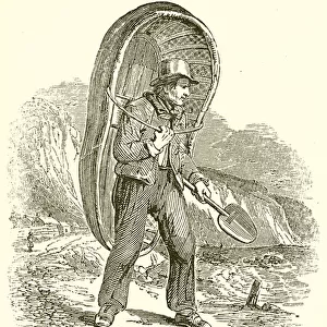 Coracle, or Wicker Boat of the River Wye (engraving)