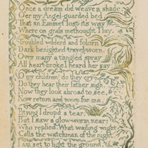 A Dream, plate 14 from Songs of Innocence, 1789 (hand-coloured