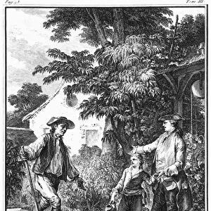Illustration from L Emile by Jean-Jacques Rousseau (1712-78) engraved