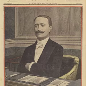 Paul Deschanel, new President of the French Chamber of Deputies (colour litho)