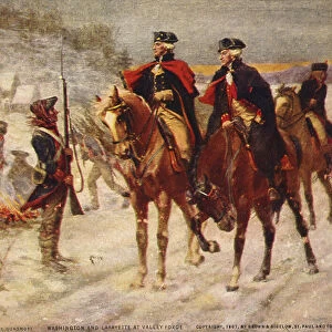 Washington And Lafayette At Valley Forge / Painting By Dunsmore. C. 1907