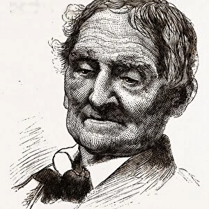 GEORGE BOSS, AGED 86, 1880, USA, America, 19th century engraving