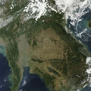 Satellite view of Indochina