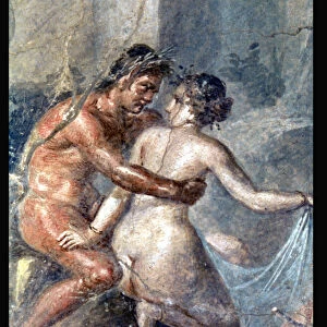 Satyr embracing a nymph, fresco from the house of Epigram at Pompeii