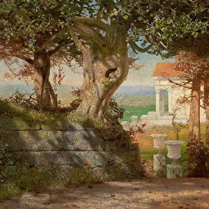Water Carrier in an Antique Landscape with Olive Trees. Artist: Siemiradzki, Henryk (1843-1902)