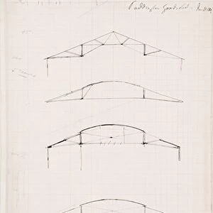 Isambard Kingdom Brunel sketch: Paddington Goods Shed, 1849