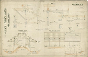 L&SWR Exmouth Junction New Coal Stage Drawing No. 12 lswr exmouth junction new coal stage drawing no