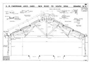 Southern Railway Faversham Station - Loco Shed New Roof South Span Drawing No.2 Southern Railway Faversham Station - Loco Shed New Roof South Span Drawing No.2